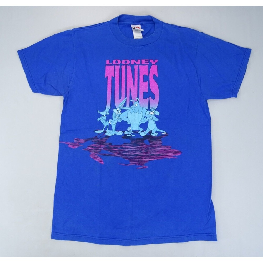 Vintage 1997 Looney Tunes Cartoon T-Shirt Adult‎ M Official Gang Graphic Print